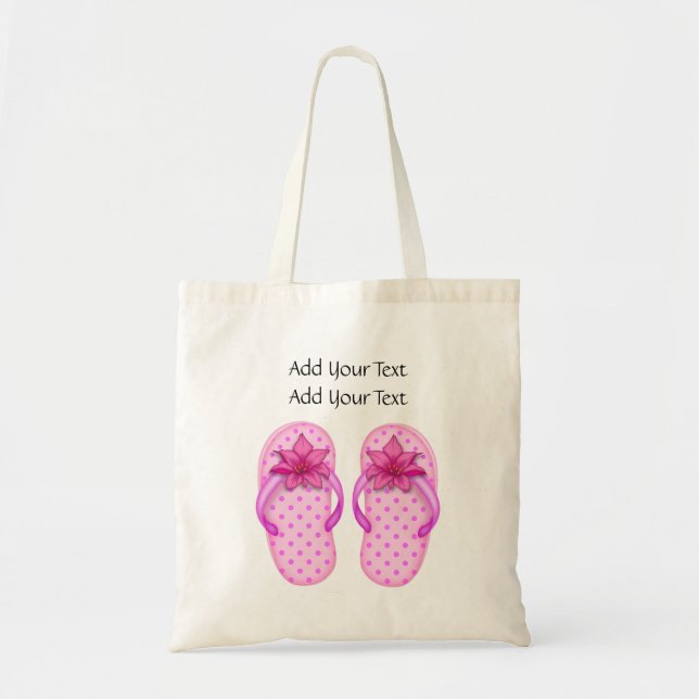 Sale - Little Pink Flip Flops Tote by SRF Bag (Front)