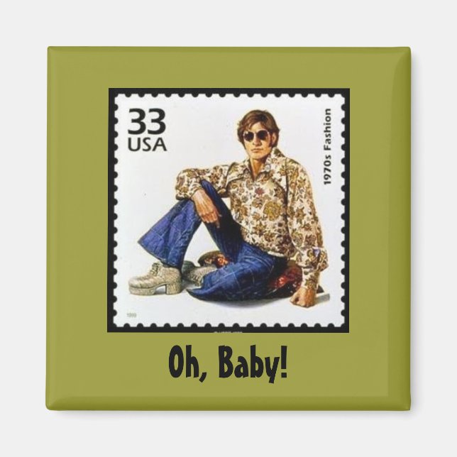 SALE MAGNET - Groovy Vintage Hunka-Hunka Guy (Front)