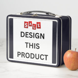SALE! Metal Lunchbox - Black- Custom