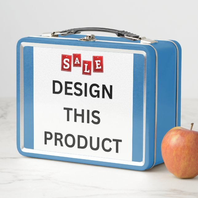 SALE! Metal Lunchbox - Light Blue - Custom (In Situ)