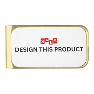 SALE! Money Clip - Gold Plated - Custom