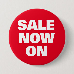 SALE NOW ON Staff Badge pos – Editable Red White  Button