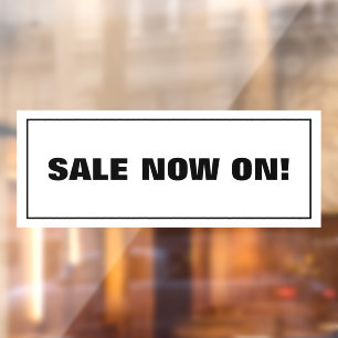 Sale Now On Window Cling