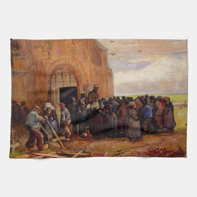 Sale of Building Scrap by Vincent van Gogh Kitchen Towel (Horizontal)