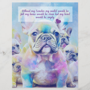 Sale of French puppies design flyer