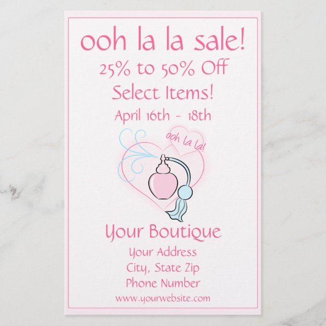 Sale - ooh la la! flyer (Front)