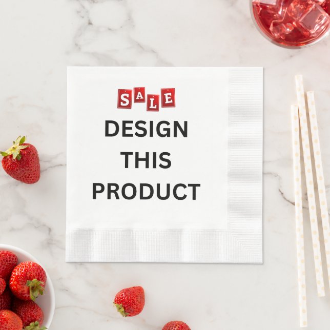 SALE! Paper Coined Luncheon Napkins -50 pack White (Insitu)