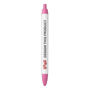 SALE! Pen - Black ink - Custom - Pink - Set of 2