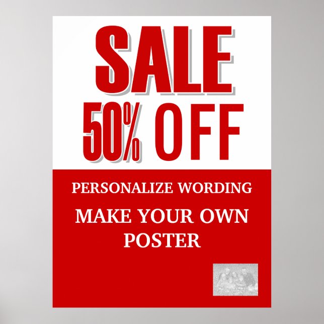 Sale promotional business clearance LARGE Poster (Front)