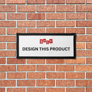 SALE! Rectangle Banner - 24"x16" - Black Trim Pennant