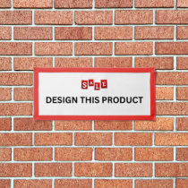 SALE! Rectangle Banner - 24"x16" - Red Trim Pennant
