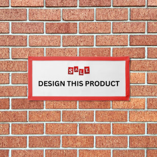 SALE! Rectangle Banner - 24"x16" - Red Trim Pennant