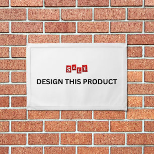 SALE! Rectangle Banner - 24"x16" - White Trim Pennant