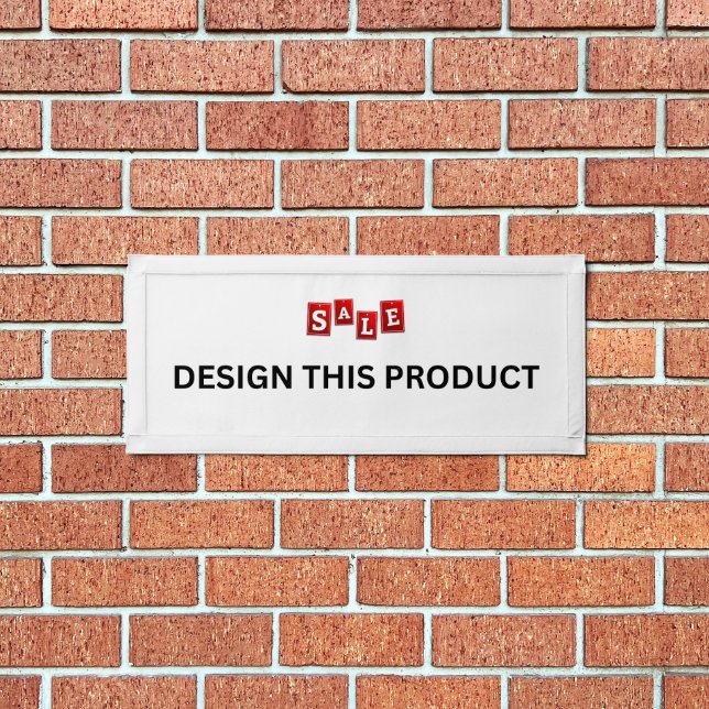 SALE! Rectangle Banner - 24"x16" - White Trim Pennant (Insitu 1)