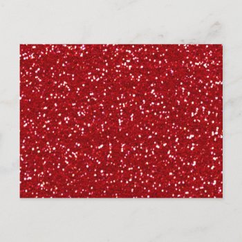 Sale! Red Glitter Postcard-note Card-recipe Card by Regella at Zazzle