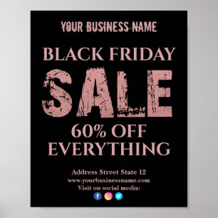 Sale Rose gold Typography Poster