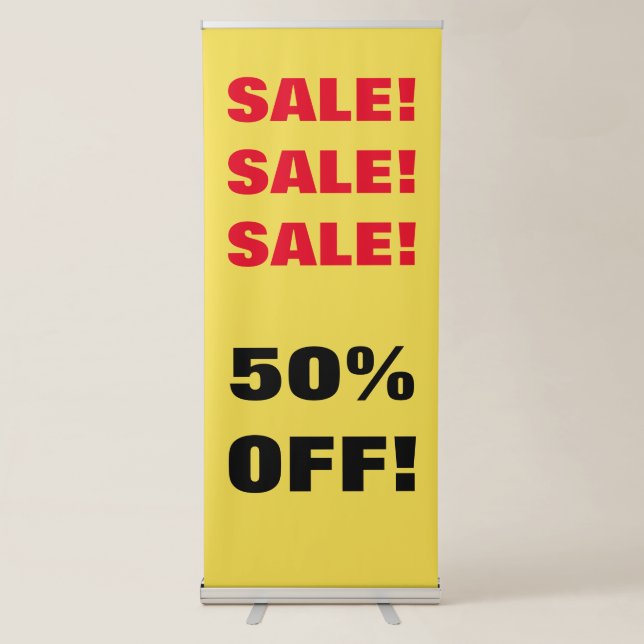 "SALE! SALE! SALE!" Vertical Banner (Front)