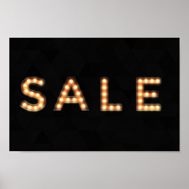  Sale Sign ,  Black Lights Poster (Front)