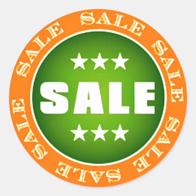 Sale Sign Classic Round Sticker | Zazzle