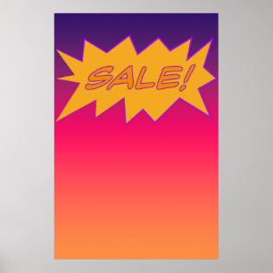 Sale Sign Comic Book Style Burst