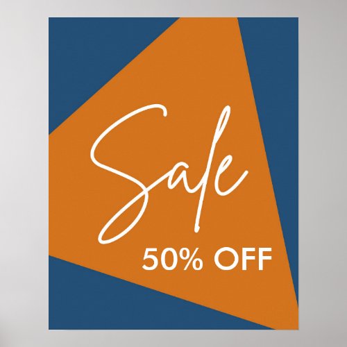 Sale Sign Editable Boutique Sale Sign Blue Poster