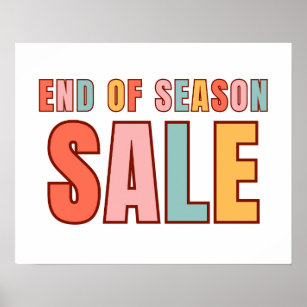 Sale Sign, End of Season Sale Poster