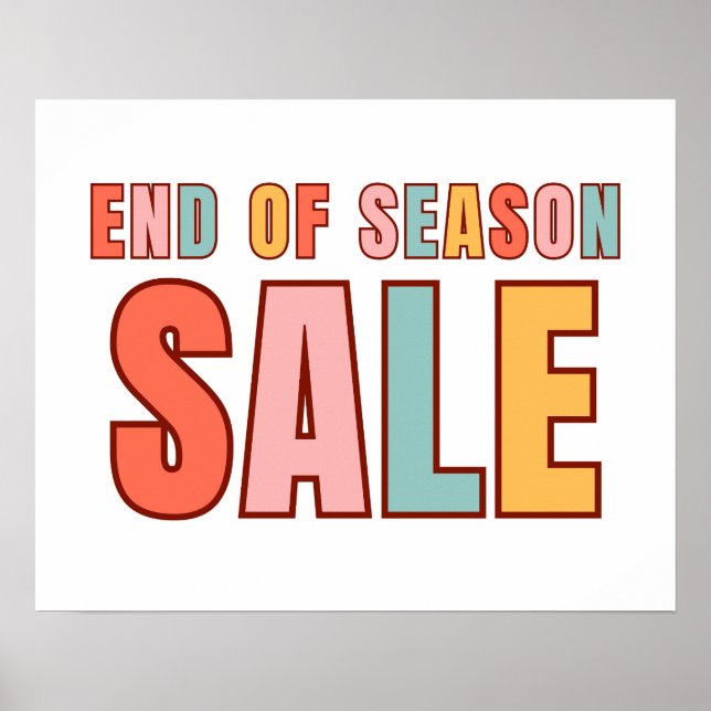 Sale Sign, End of Season Sale Poster (Front)