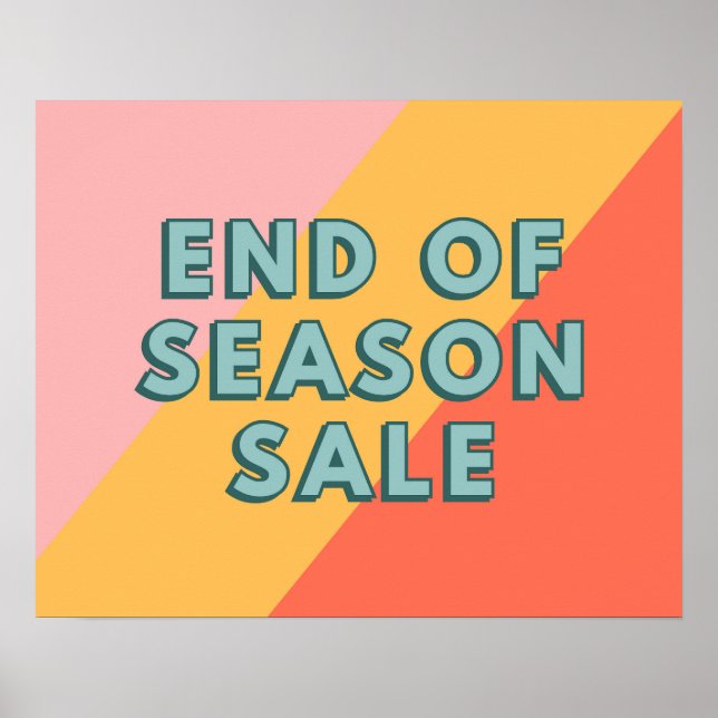 Sale Sign, End of Season Sale Poster (Front)