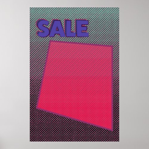 Sale Sign Poster Funky Zine Style