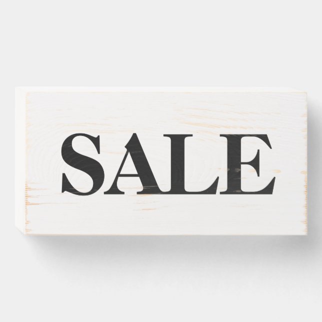 Sale Sign Retail Store Business Simple Small Wood (Front Horizontal)