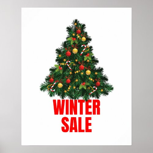 Sale Sign Winter Sale Sign Christmas Sale Poster