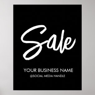 Sale Sign with Business Name & Social Media Handle