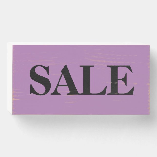 Sale Sign Word Retail Store Business Small Wood (Front Horizontal)