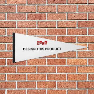 SALE! Sports Pennant - 12"x30" - Black Trim Flag