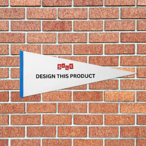 SALE! Sports Pennant - 12"x30" - Blue Trim Flag