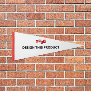 SALE! Sports Pennant - 12"x30" - Red Trim Flag