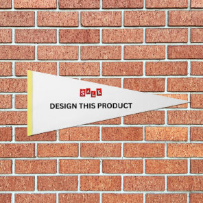 SALE! Sports Pennant - 12"x30" - Yellow Trim Flag