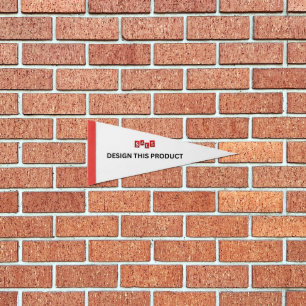 SALE! Sports Pennant - 8"x18" - Red Trim Pennant Flag