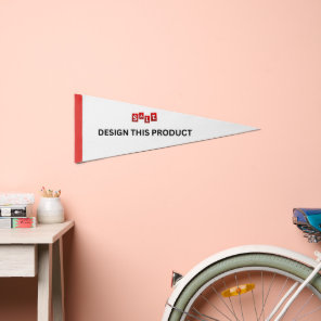 SALE! Sports Pennant - 9"x24" - Red Trim Flag