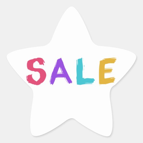 Sale Star Sticker