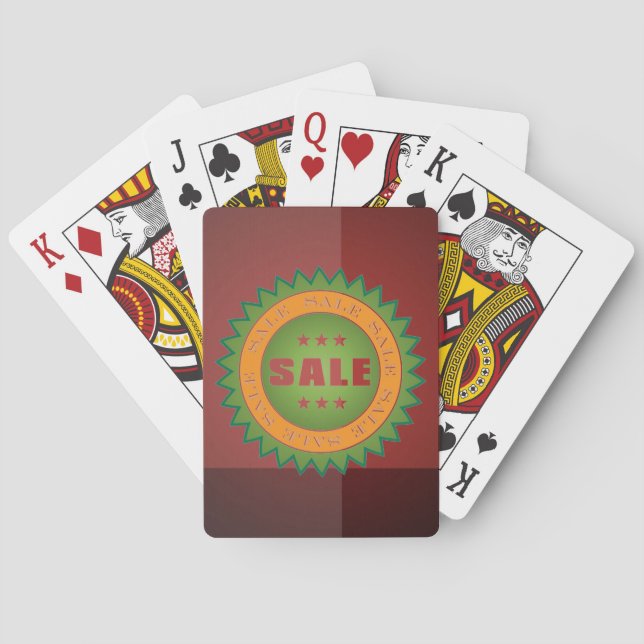 Sale Sticker Poker Cards (Back)