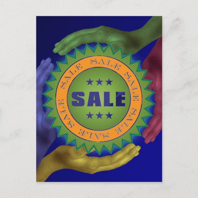 Sale Sticker Postcard (Front)