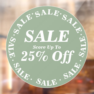 Sale Store Window Sign for Clearance - Custom Text