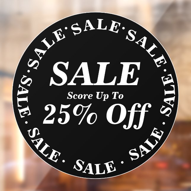 Sale Store Window Sign for Clearance - Custom Text (Sheet 2)