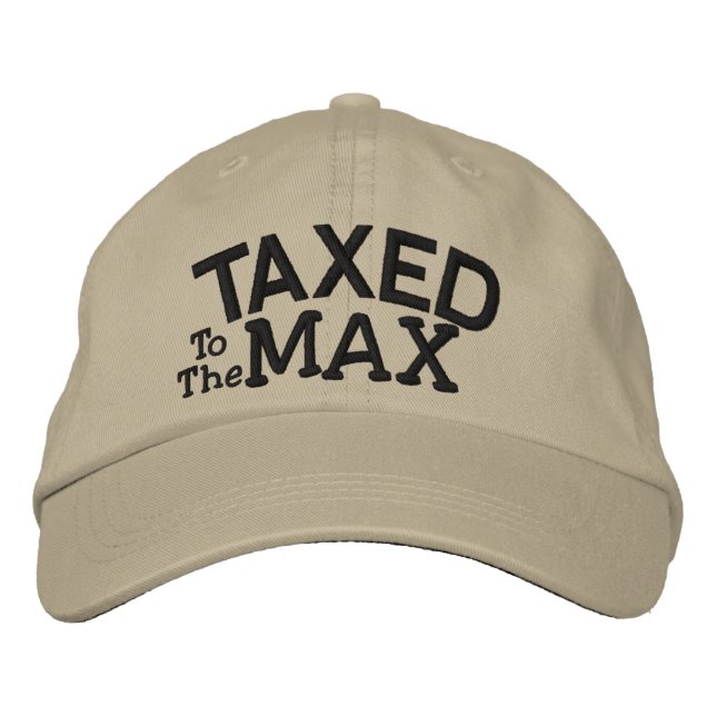 SALE ! Tea Party Taxed to the MAX by SRF Embroidered Baseball Hat (Front)