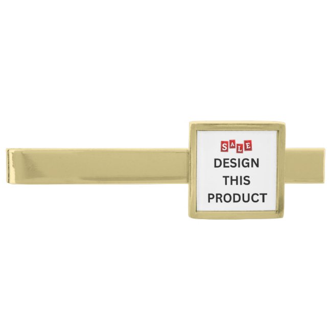 SALE! Tie Bar - Gold Plated - Modern Style (Front)