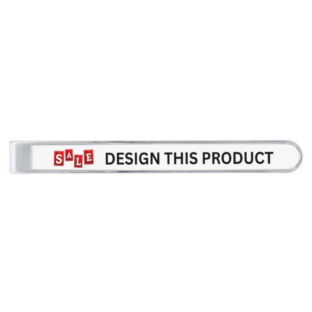 SALE! Tie Bar - Silver Plated - Classic Style (Front)