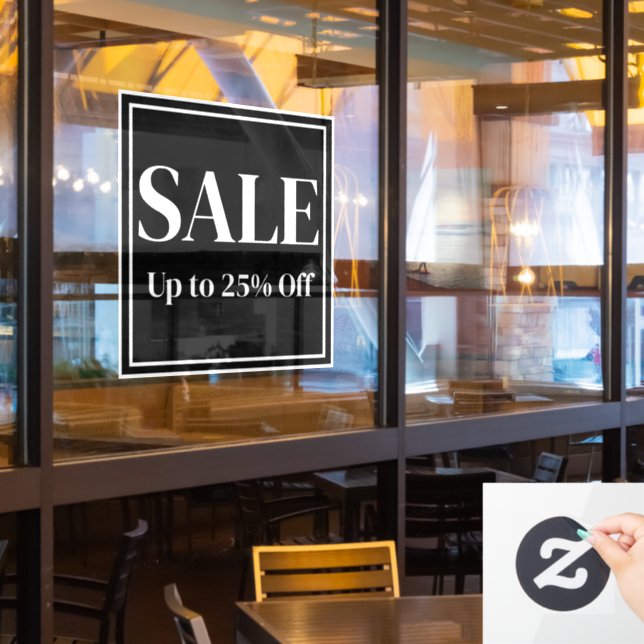 Sale Window Sign for Business - Custom Text (Restaurant Window)
