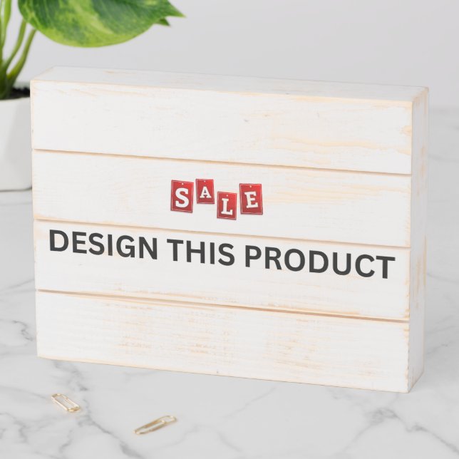SALE! Wood Sign Slatted- 8" X 6"  Distressed White (In Situ Horizontal)