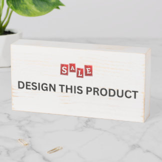 SALE! Wooden Box Sign - 8" X 4" - Distressed White